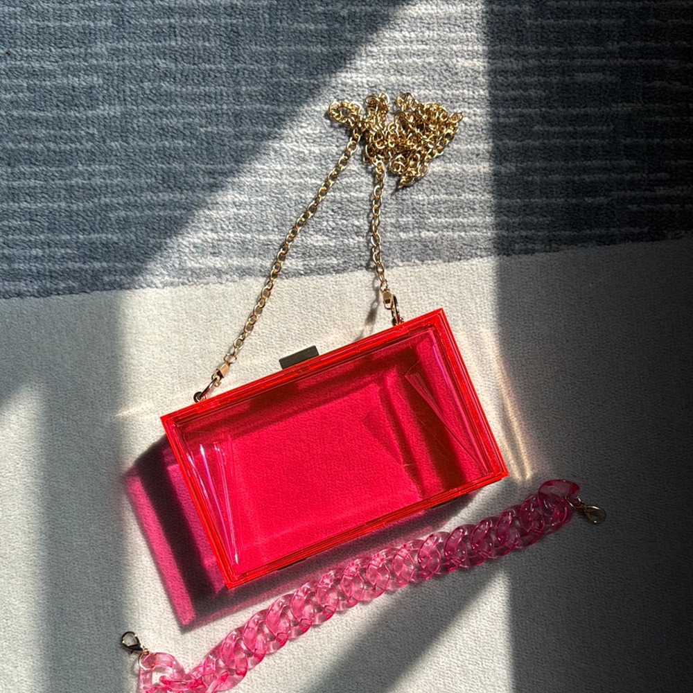 Pink and Gold Women's Purse